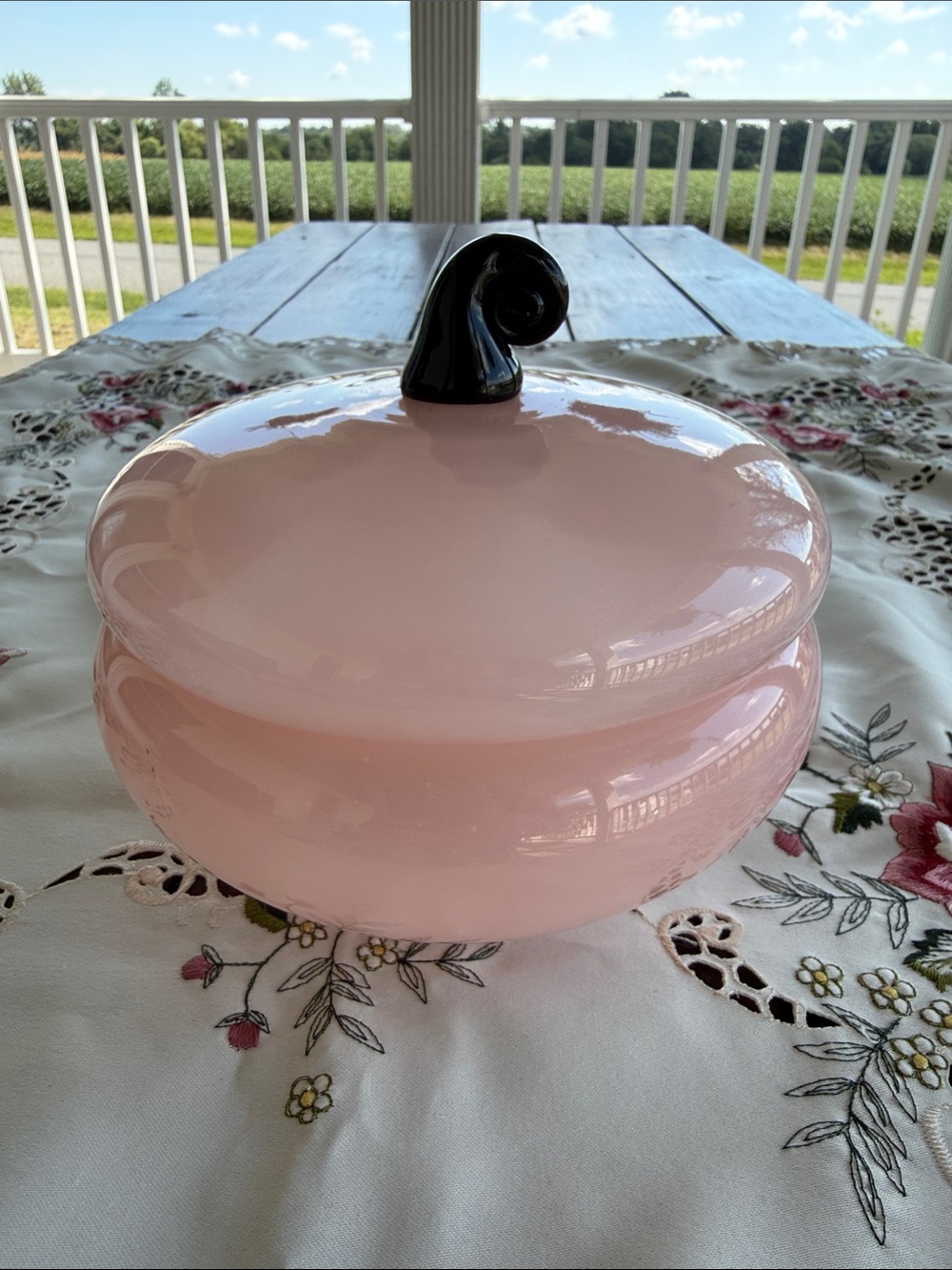 Antique Czech Pink Tango Vanity Casket Attributed to Loetz Art Deco c.1920s.